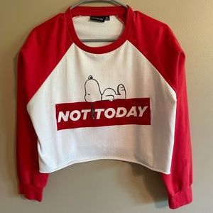 Peanuts, Snoopy “Not Today” crop sweatshirt